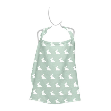 Deux Lapins Mono Lapin Matcha Green Müslin Bebek Emzirme Önlüğü