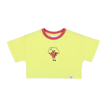 Beetle Beez Lime Oversize Crop Tişört Hey Joyster