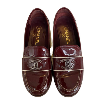 Chanel Bordo Rugan Loafer - 37