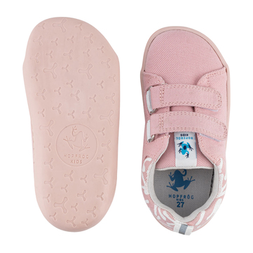 Hopfrög Smart Walker Recycled Canvas Eco Pembe Barefoot Çocuk Ayakkabı