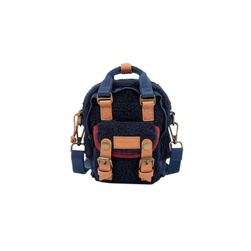 Doughnut Macaroon Tiny Fluffy Serisi Lacivert x Bordo Unisex Çocuk Omuz Çantası