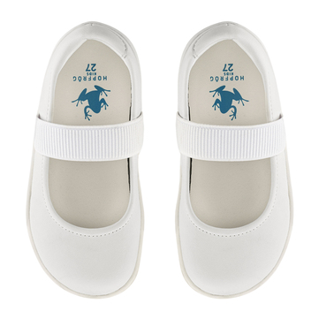 Hopfrög Smart Walker Mary Jane Havalı Beyaz Barefoot Kız Babet Ayakkabı