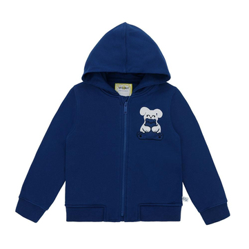 Milky Wilky Ses Çıkaran Lacivert Fermuarlı Kapüşonlu Sweatshirt