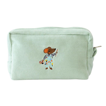 Mama Yoyo Kadife Organizer Çanta Mint Fare Nakışlı