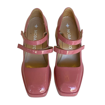 Nodaleto Platform Pembe Topuklu Rugan Ayakkabı - 37