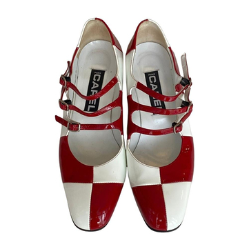 Carel Paris Kina Patent-Leather Mary Jane Damalı Hafif Topuklu Ayakkabı - 38