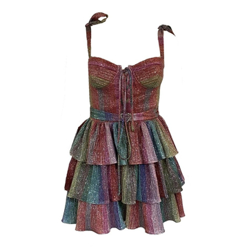 The New Arrivals Lily Rose In Rainbow Waves Renkli Elbise - 36
