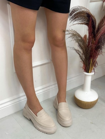 Bej Cilt (Clay) Kadın Loafer
