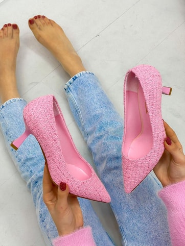 Pembe Tüvit (Freda) Kadın Stiletto