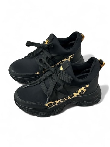Siyah Dalgıç Kumaş (Ryan) Kadın Sneakers