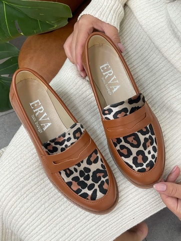 Taba Cilt Leoparlı (Your) Kadın Loafer
