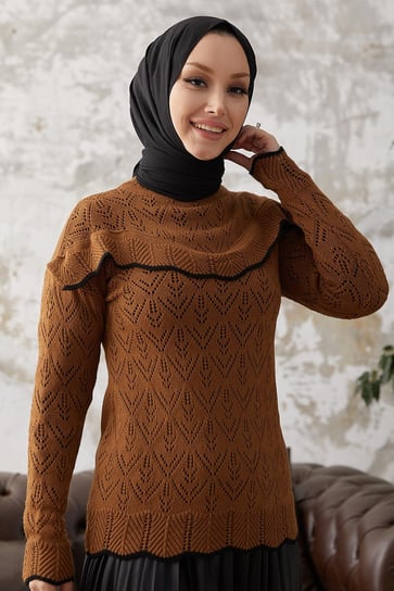 Alvi Frill Detail Striped Knit Sweater - Brown