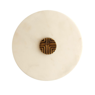 Art Deco Beyaz Aplik (Çap:21 cm)