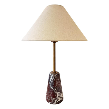 Shorty Cone Bordo/Beyaz Mermer Abajur