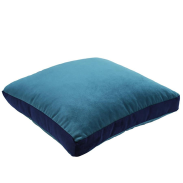 Square Turkuaz/İndigo Kadife Yastık