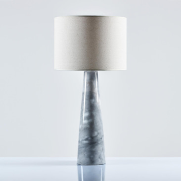 Tall Cone Gri Mermer Abajur