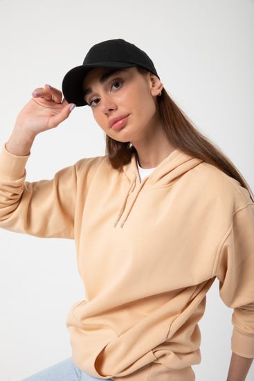Vizon Unisex Rahat Kalıp Kapuşonlu Hoodie