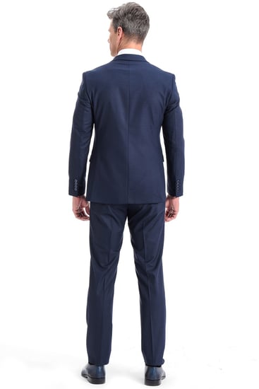  Morven Erkek Lacivert Paridus Slim Fit Dar Kesim 6 Drop Takım Elbise
