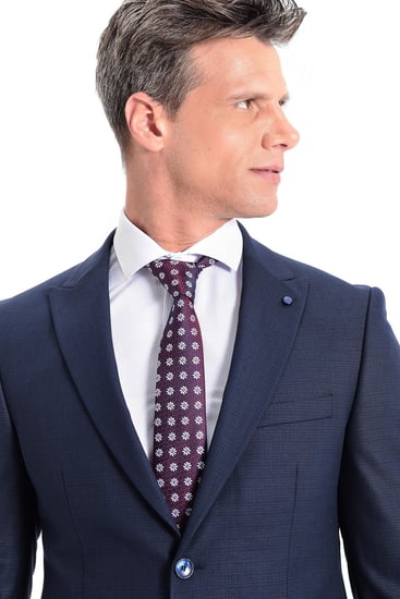 Morven Erkek Lacivert Paridus Slim Fit Dar Kesim 6 Drop Takım Elbise