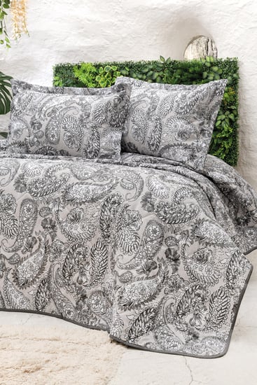 Carol Gris Çift Kişilik Luxart Nevresim Takımı