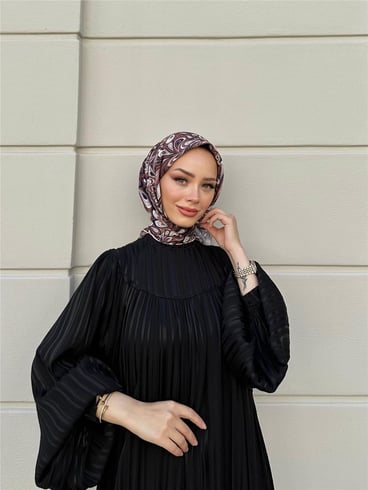 Relax Ebruli Soft Eşarp Kahverengi 1147-19