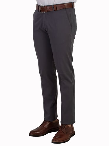  Morven Erkek Füme Parma Pamuklu Dynamic Fit Rahat Kesim Yan Cep Keten Pantolon