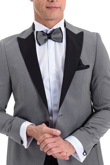  Morven Erkek Orta Gri Broadway Slim Fit Damatlık Takım Elbise
