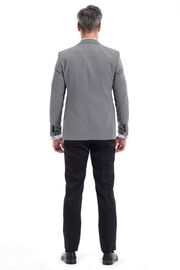  Morven Erkek Orta Gri Broadway Slim Fit Damatlık Takım Elbise