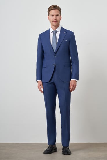 Morven Erkek Parlement Poliviskon Slim Fit Mono Yaka Takım Elbise