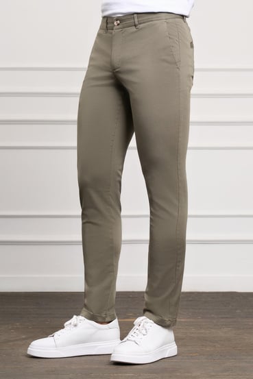 Morven Erkek Yeşil Slim Fit Chino Pantolon