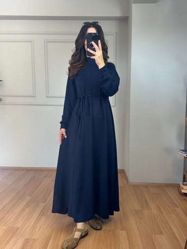 CDBR377Diana Lacivert  Modal Sekiz Parça Elbise
