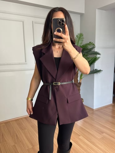 CDBR4613Doria Bordo Premium Kalite Vatkalı Yelek