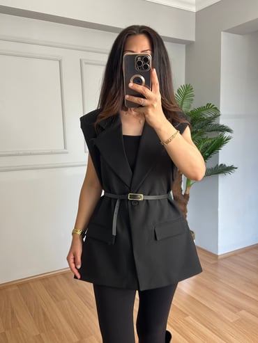CDBR4611Doria Siyah Premium Kalite Vatkalı Yelek