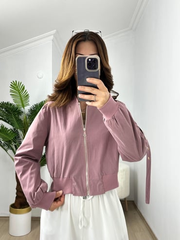 CDBR3661Gül Kurusu Orjinal ZR Marka Bomber Ceket