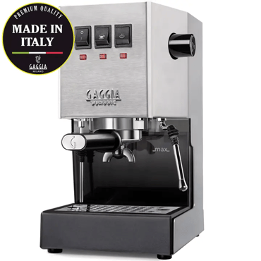Gaggia New Classic E24 Metal RI9481/11 espresso makinesi ve manuel buhar çubuğu, Area 51 gerçek ürün fotoğrafı