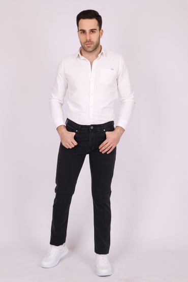 JEAN Erkek Füme Slim Fit Dar Kesim Pamuk Denim Jean PantolonACLASSICS
