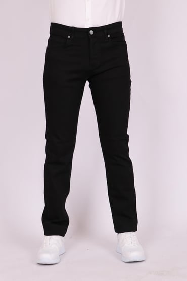 JEAN Erkek Siyah Slim Fit Dar Kesim Pamuk Denim Esnek Jean Kot PantolonACLASSICS