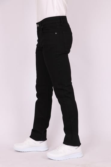 JEAN Erkek Siyah Slim Fit Dar Kesim Pamuk Denim Esnek Jean Kot PantolonACLASSICS