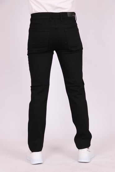 JEAN Erkek Siyah Slim Fit Dar Kesim Pamuk Denim Esnek Jean Kot PantolonACLASSICS