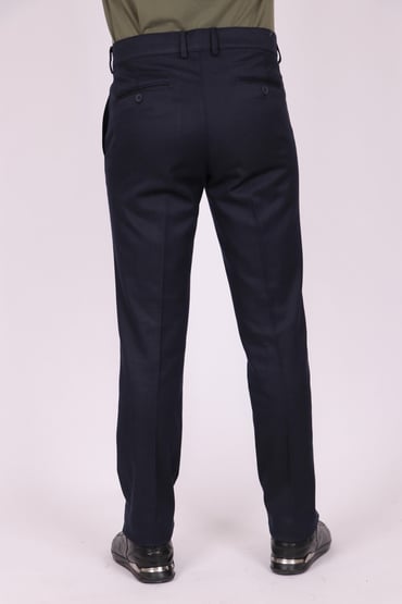 PANTOLONErkek Lacivert Slim Fit Dar Kesim Yan Cep Pamuk Casual PantolonACLASSICS