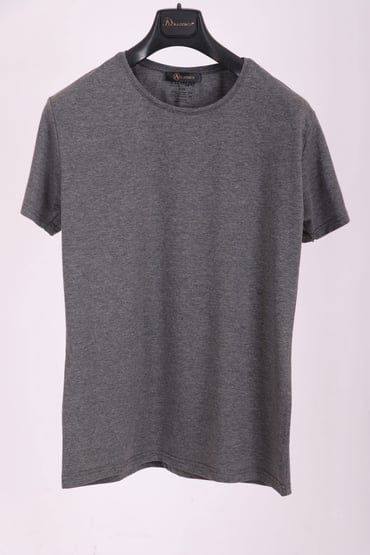 T-SHİRTErkek Füme Bisiklet Yaka Yumuşak Pamuk Basic T-shirtACLASSICS