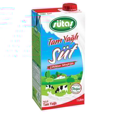 SÜTAŞ SÜT %3,5 TAM YAĞLI 1L