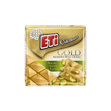 ETİ KARE ÇİKOLATA GOLD ANTEP FISTIKLI 60GR