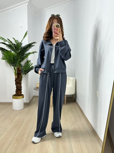 CDBR3714Füme Biyeli Modal Eşofman Takımı