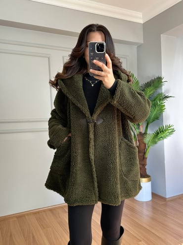 CDBR4096İrana Haki Tedy Tek Düğmeli Ceket