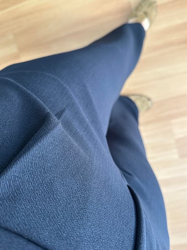 CDBR4085Kendy Lacivert Likralı Bel Çift Düğmeli Palazzo Pantolon