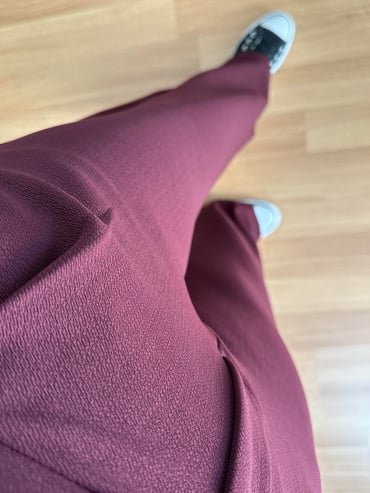 CDBR4088Kendy Mürdüm Likralı Bel Çift Düğmeli Palazzo Pantolon