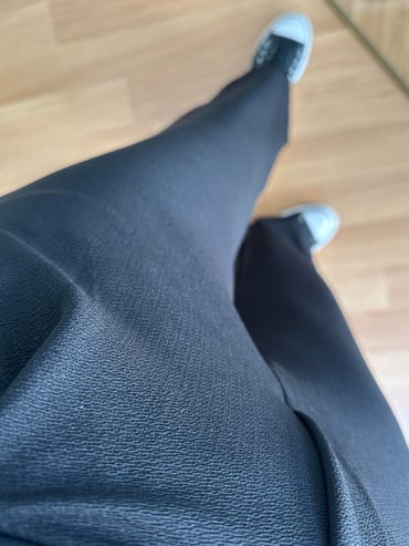 CDBR4089Kendy Siyah Likralı Bel Çift Düğmeli Palazzo Pantolon