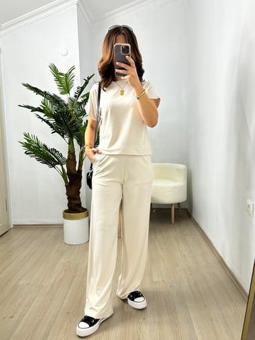 CDBR3612Krem Orjinal Oysho Modal Eşofman Takım