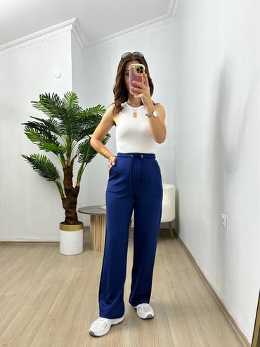 CDBR3684Lacivert Penye Modal Eşofman Altı